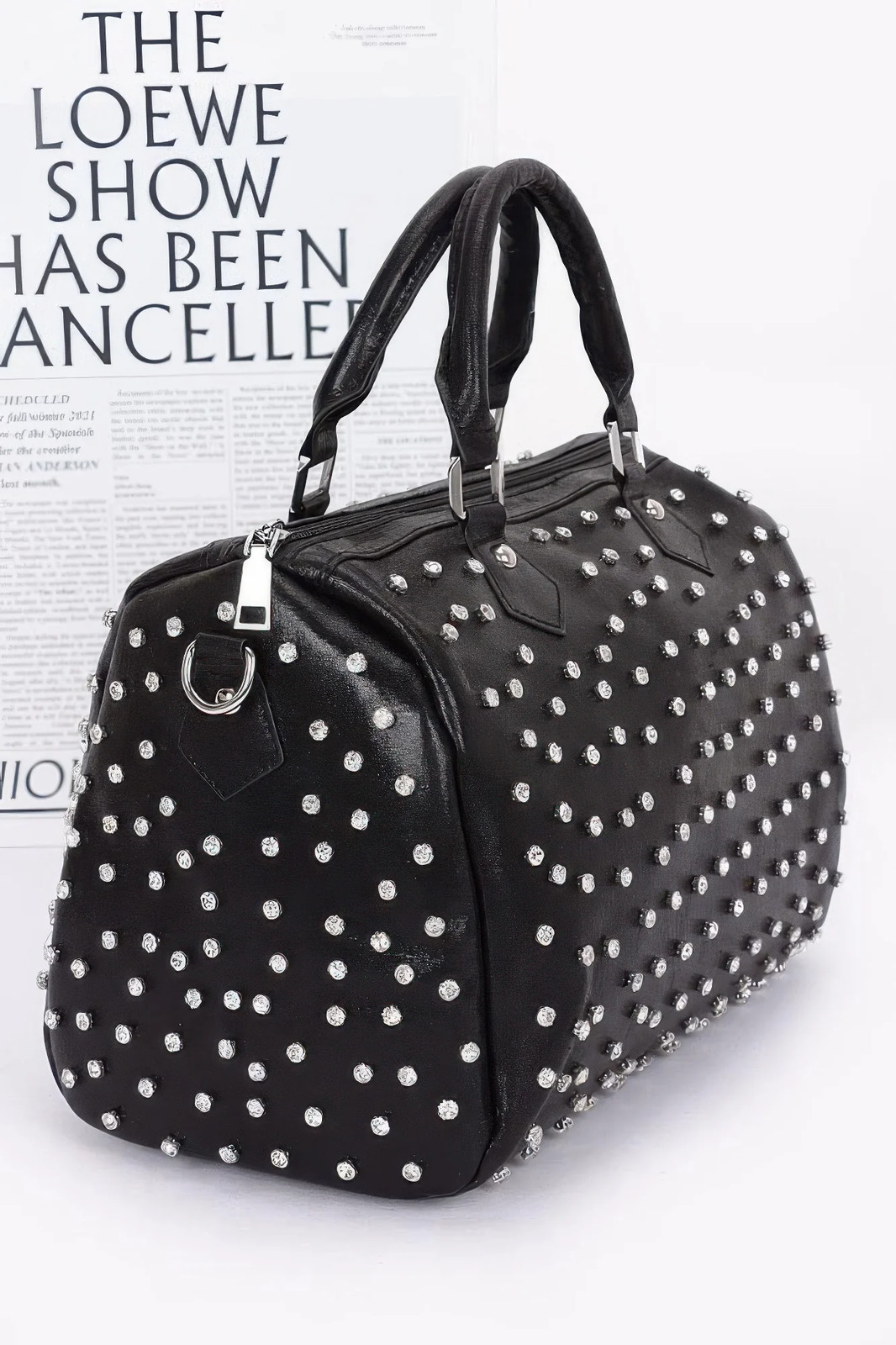 New Rhinestone Studded Bowling Bag