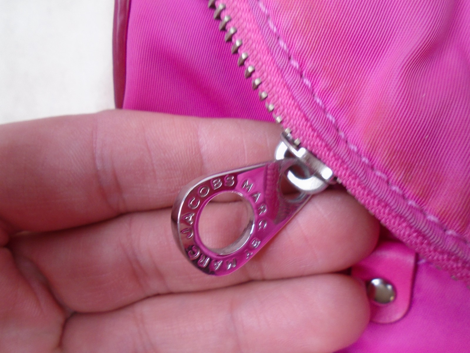 Marc Jacobs Preppy Nylon Mini Natasha Crossbody Bag in hot pink