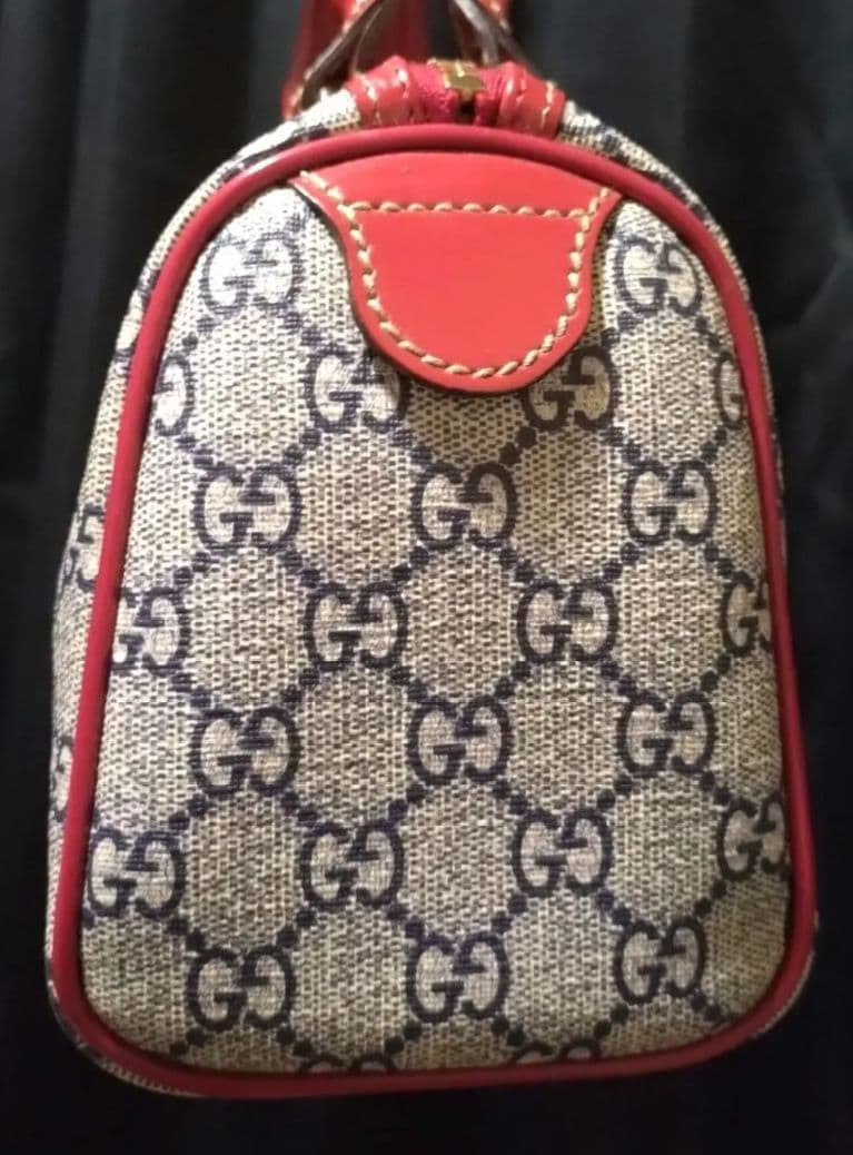 Gucci Mini Tattoo Heart Joy Boston Bag Red GG Monogram Heart rose Canvas Japan