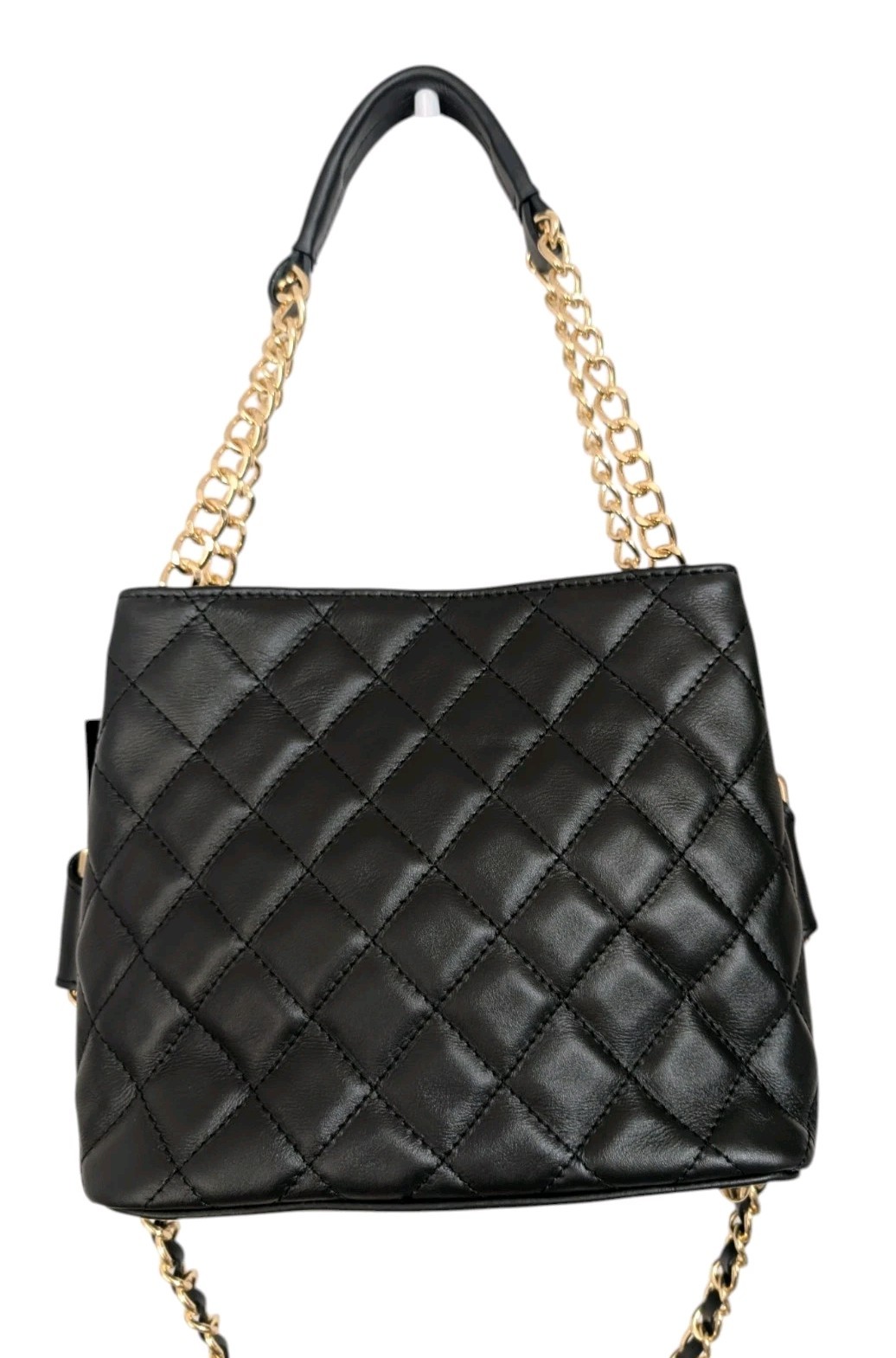 Ron White Easton Quilted Nappa Leather Satchel Bag-Black-NWT-Orig. Price $395