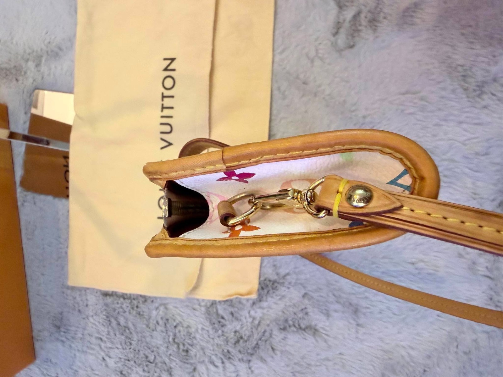 Louis Vuitton Shirley Monogram Multicolore Murakami White Handbag S-Lock