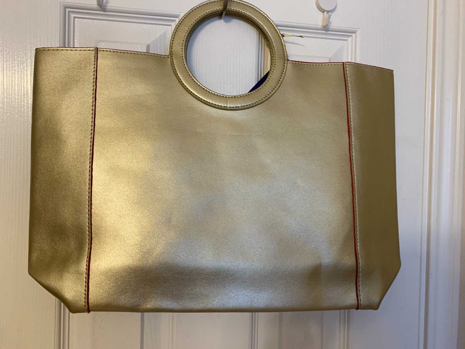 Elizabeth Taylor White Diamonds Cut off Gold Color Large Tote Bag New with Tag