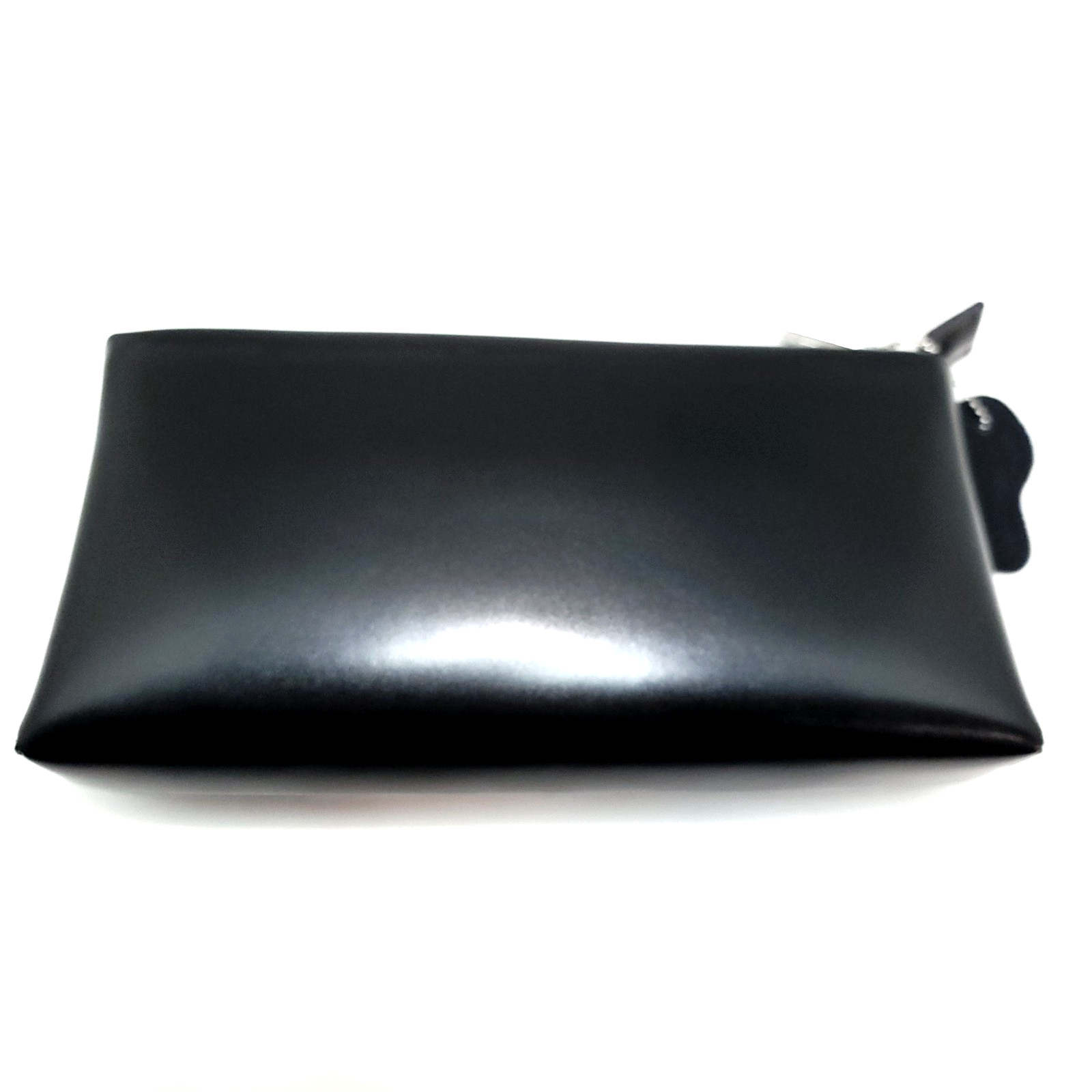 Leather Shoulder Bag Black 10.5×5.5×2.5in Small