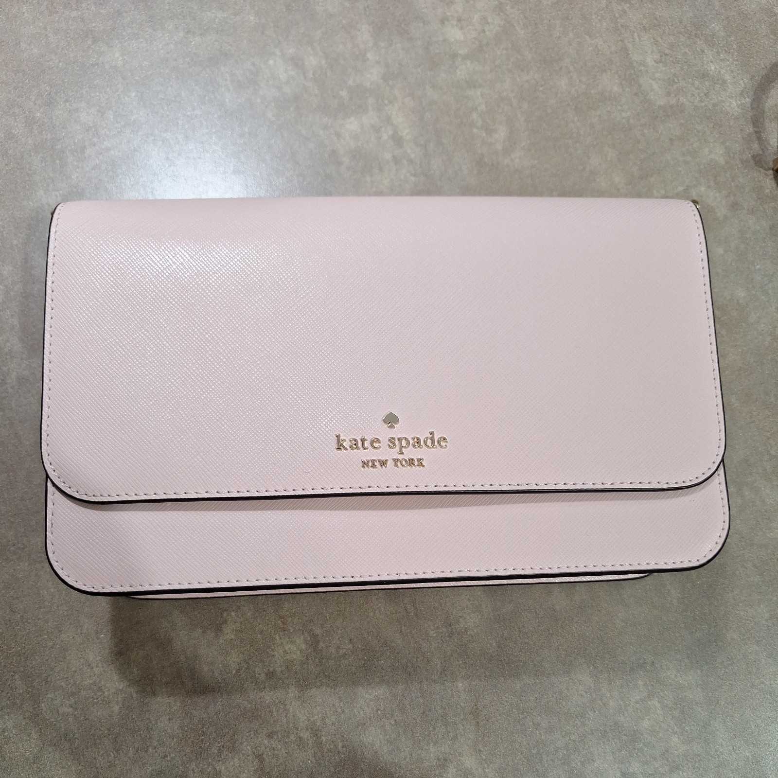Kate Spade Madison Flap Crossbody Bag Conch Pink Leather Chain KC430 NWT $349