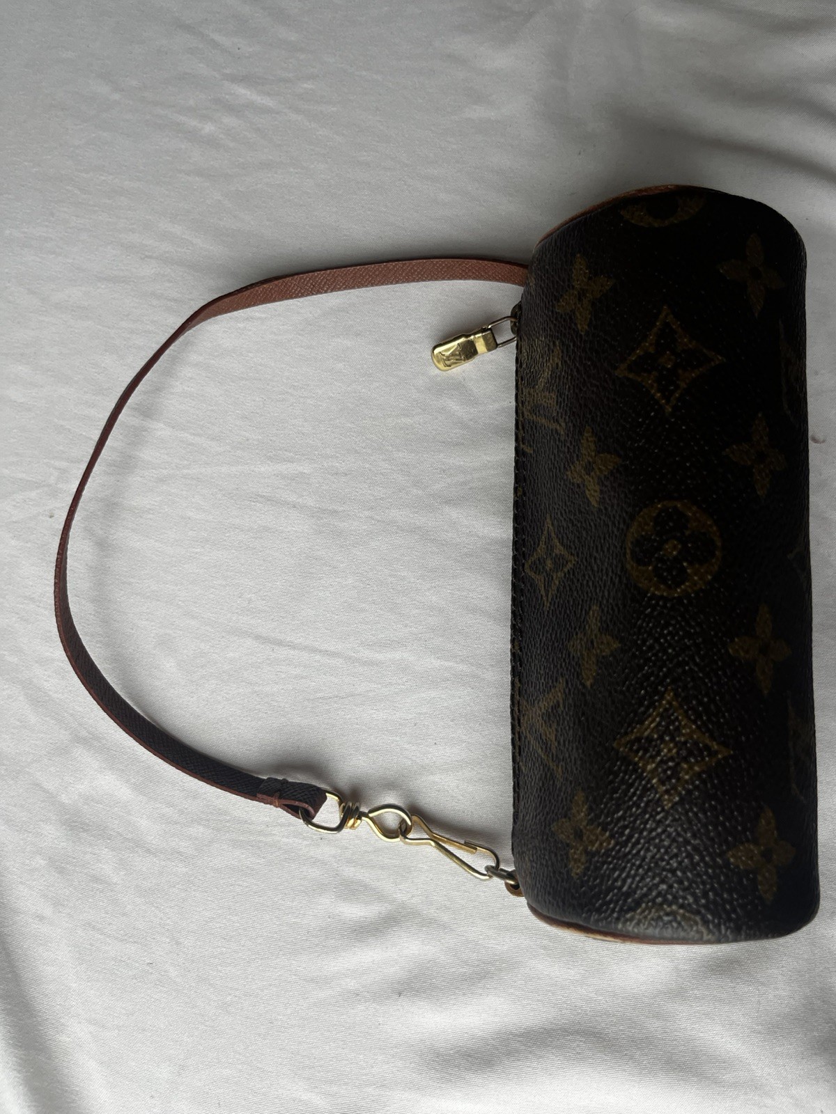 Louis Vuitton Monogram Papillon Pouch Brown authenticity certificate attached