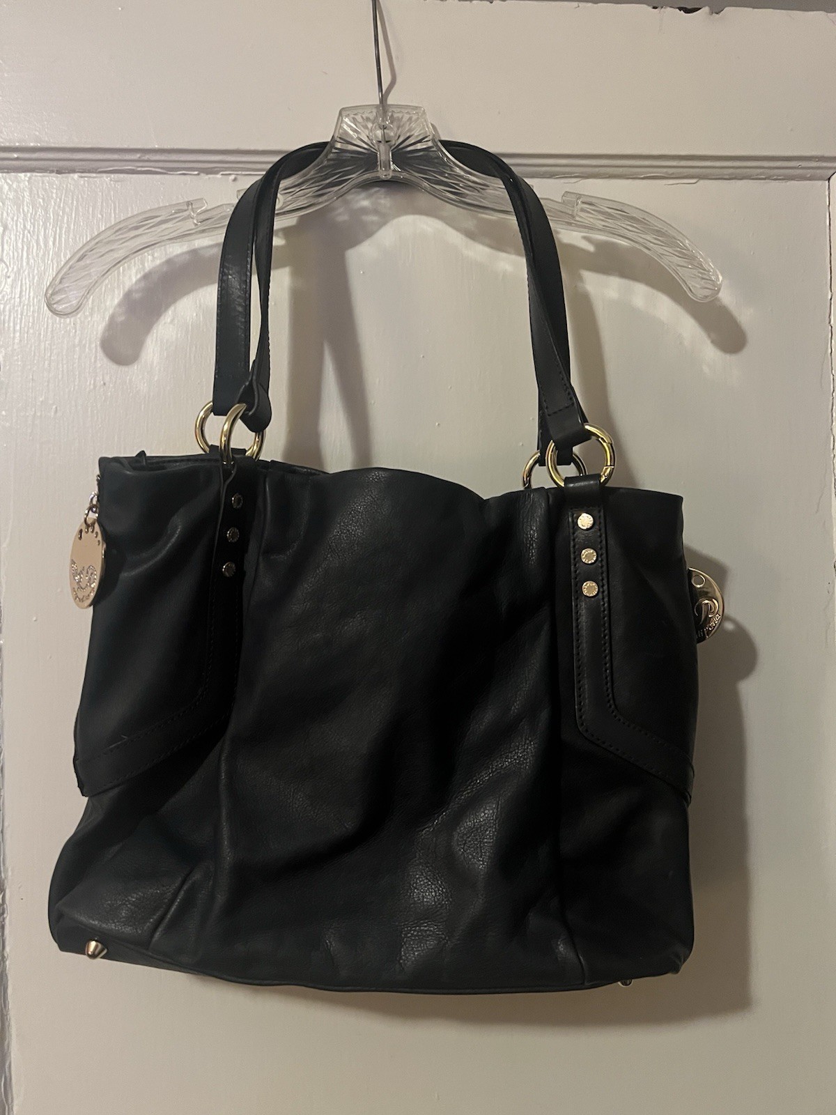 Acqua di Perla Dark Navy Leather Handbag