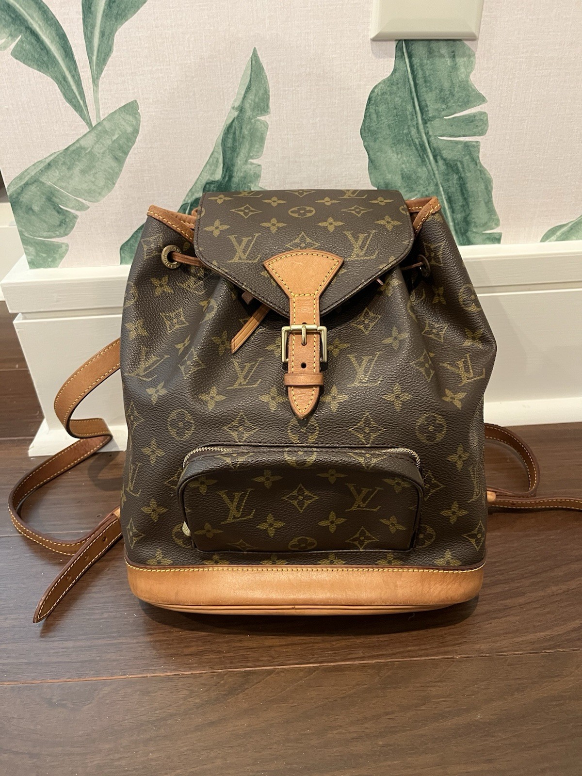 Louis Vuitton Monogram Montsouris MM M51136 Backpack Brown Monogram Unisex