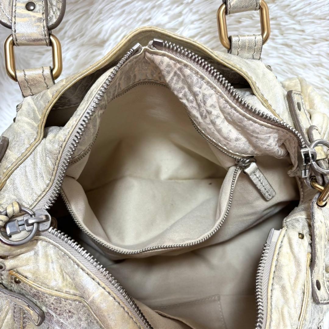 Chloe Paddington Metallic Leather Satchel Bag Rare Archive Vintage Auth