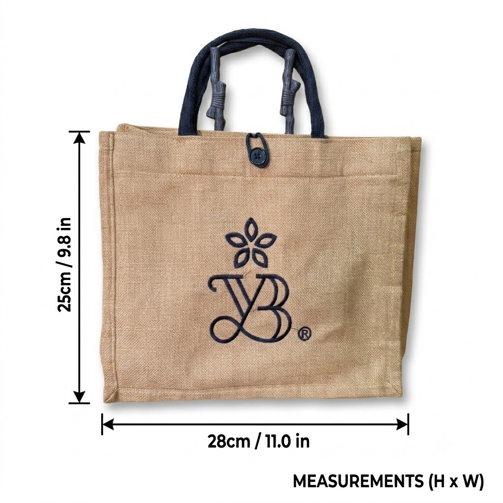Jute Tote Bag Eco-Friendly Burlap Beach Handbag Summer Travel Utility Organizer