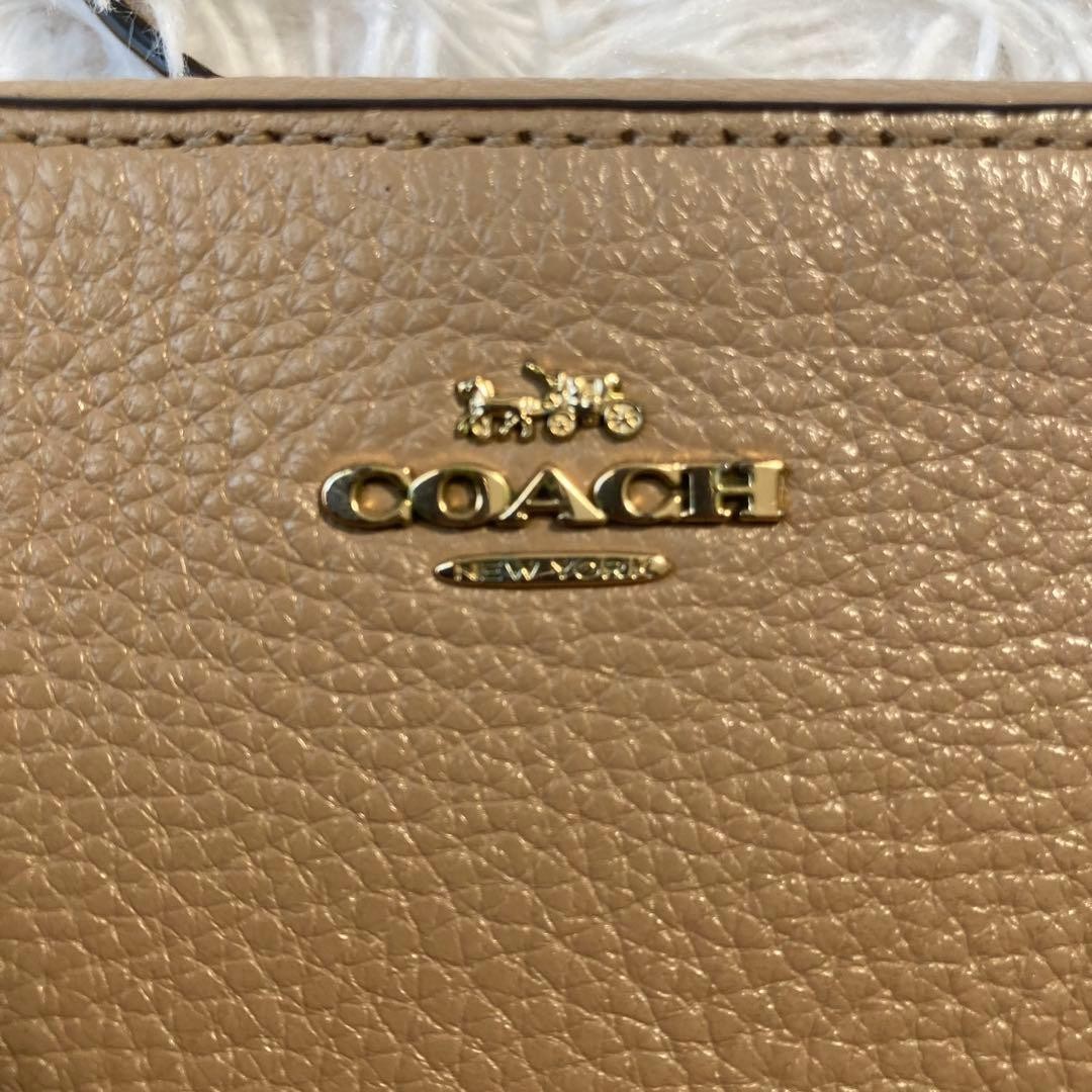 Coach Shoulder Bag Camera Bag Jamie Leather Zip Closure