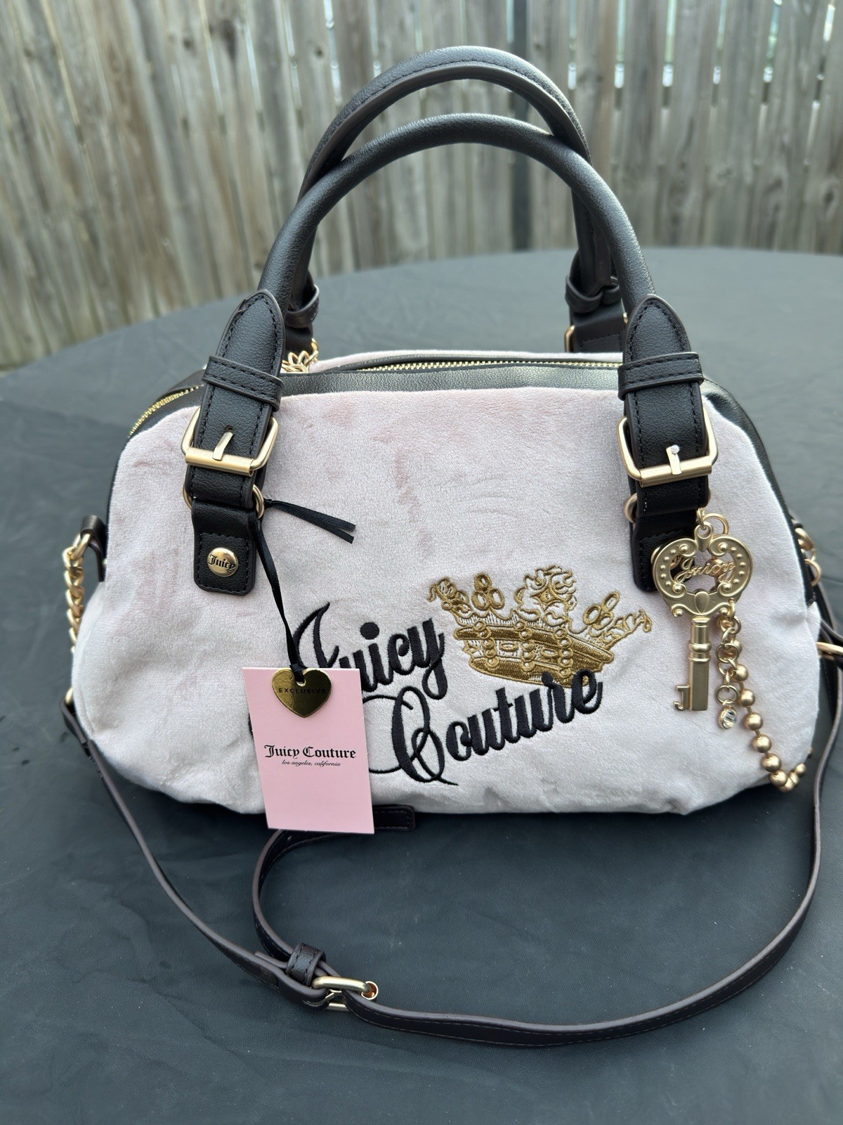 Juicy Couture The Key To Juicy Satchel – Dusty Blush Velour