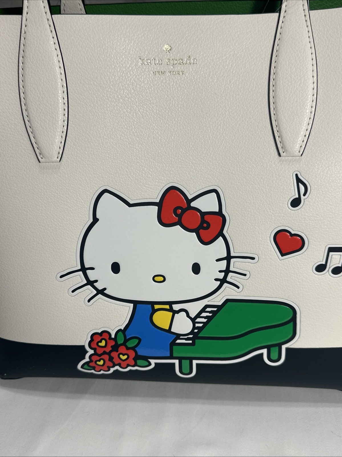 Kate Spade x Hello Kitty Large Viral Sanrio White & Green Tote Handbag Sold Out