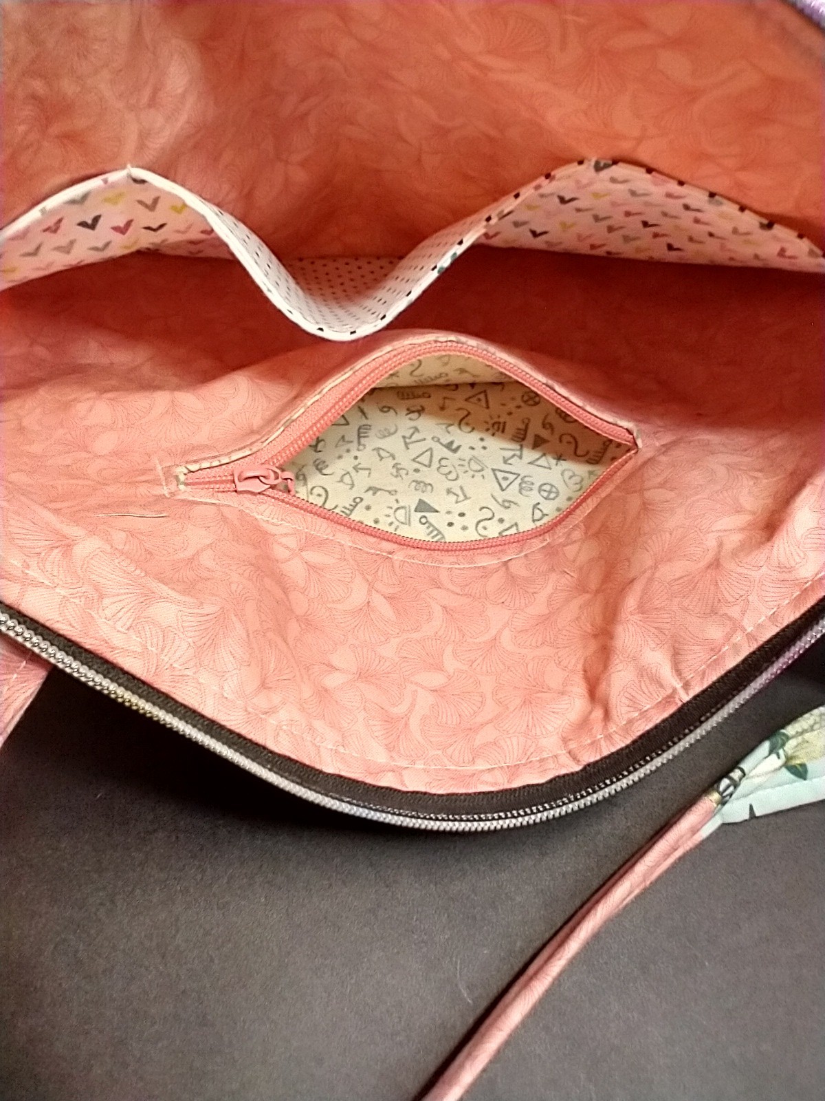 Homemade Soaring Balloons Tote, Zipper Closure, 3 Pockets, Zipper Pocket, Large
