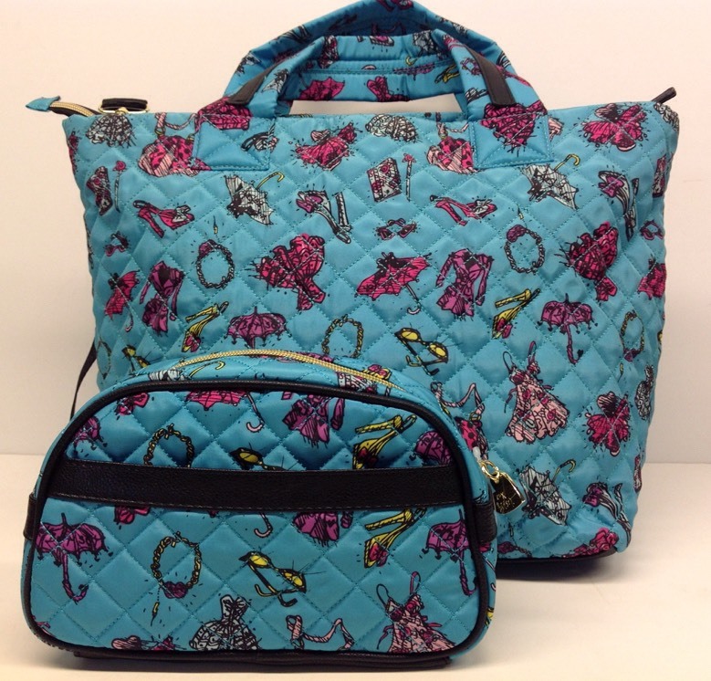BETSEY JOHNSON TURQUOISE TOTE BM18625 AND TURQUOISE LARGE LOAF BM18645 NWT $146