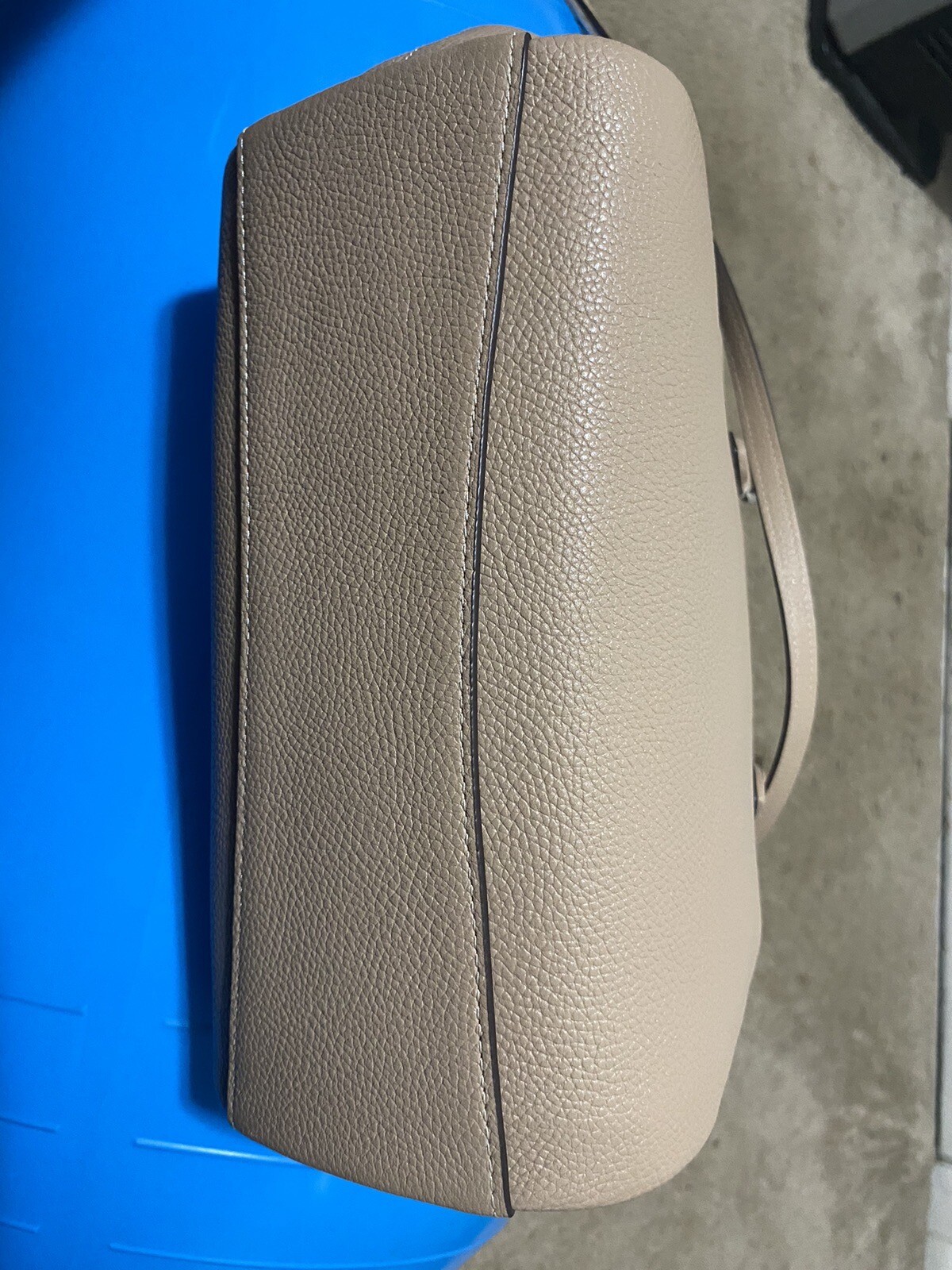 Authentic Coach 79316 Kacey Pebble Leather Satchel Shoulder Bag – Beige