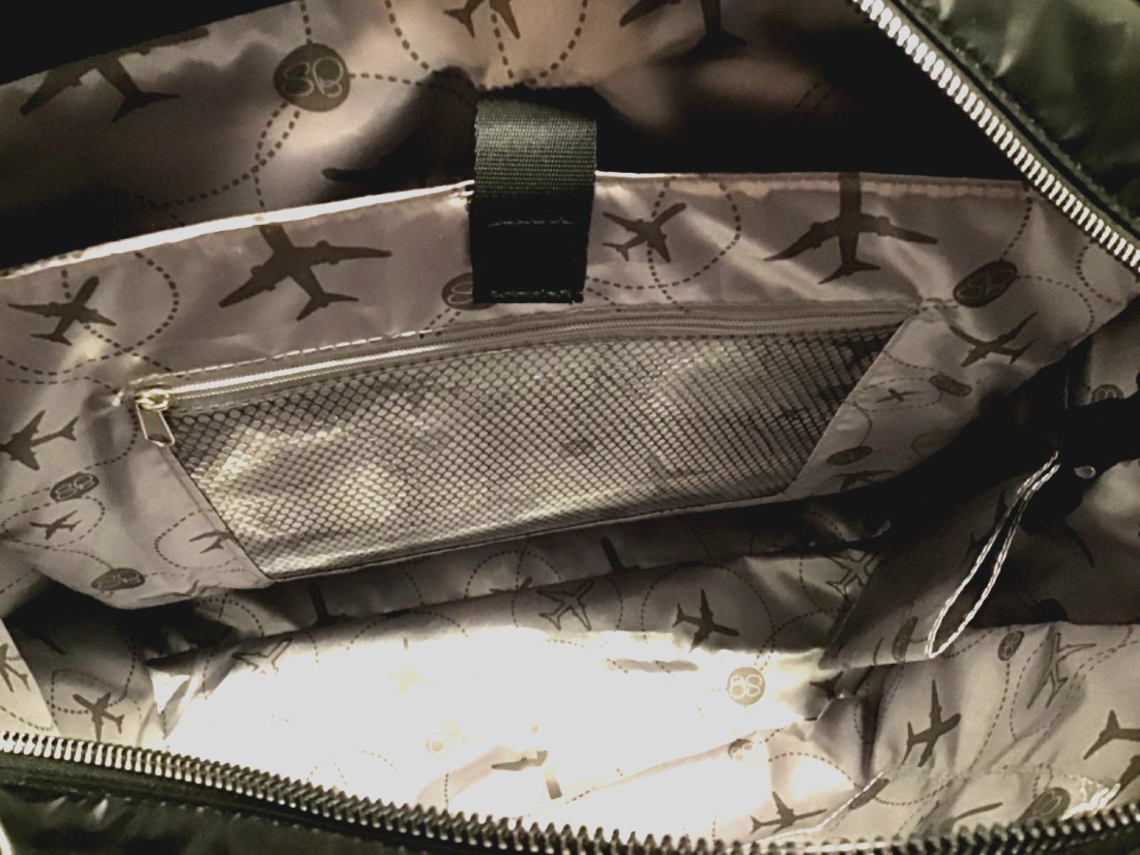 Samantha Brown 3-Pc Tote/Crossbody Quilted Travel Bag + Caddy Drink Holder Black