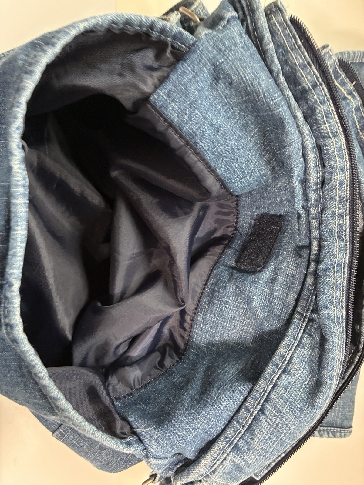Denim Messenger Shoulder Bag Jean Crossbody Shoulder Large Cargo Pocket Boho