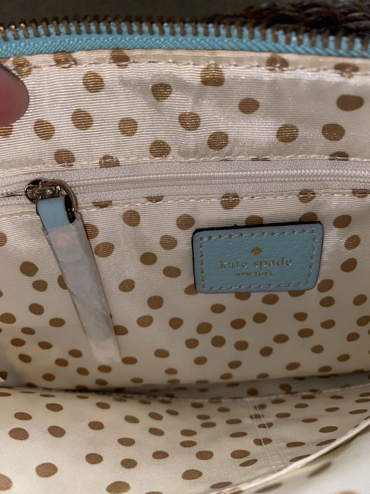 Kate Spade Wellesley Byrd Robinsegg Light Blue Pebbled Leather Handbag Purse