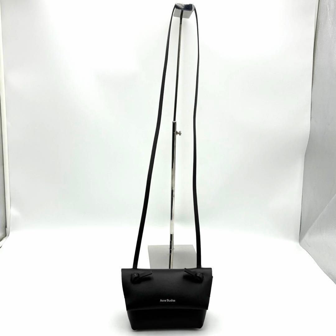 Acne Studios Knot Mini Crossbody Shoulder Bag Black Leather Unisex