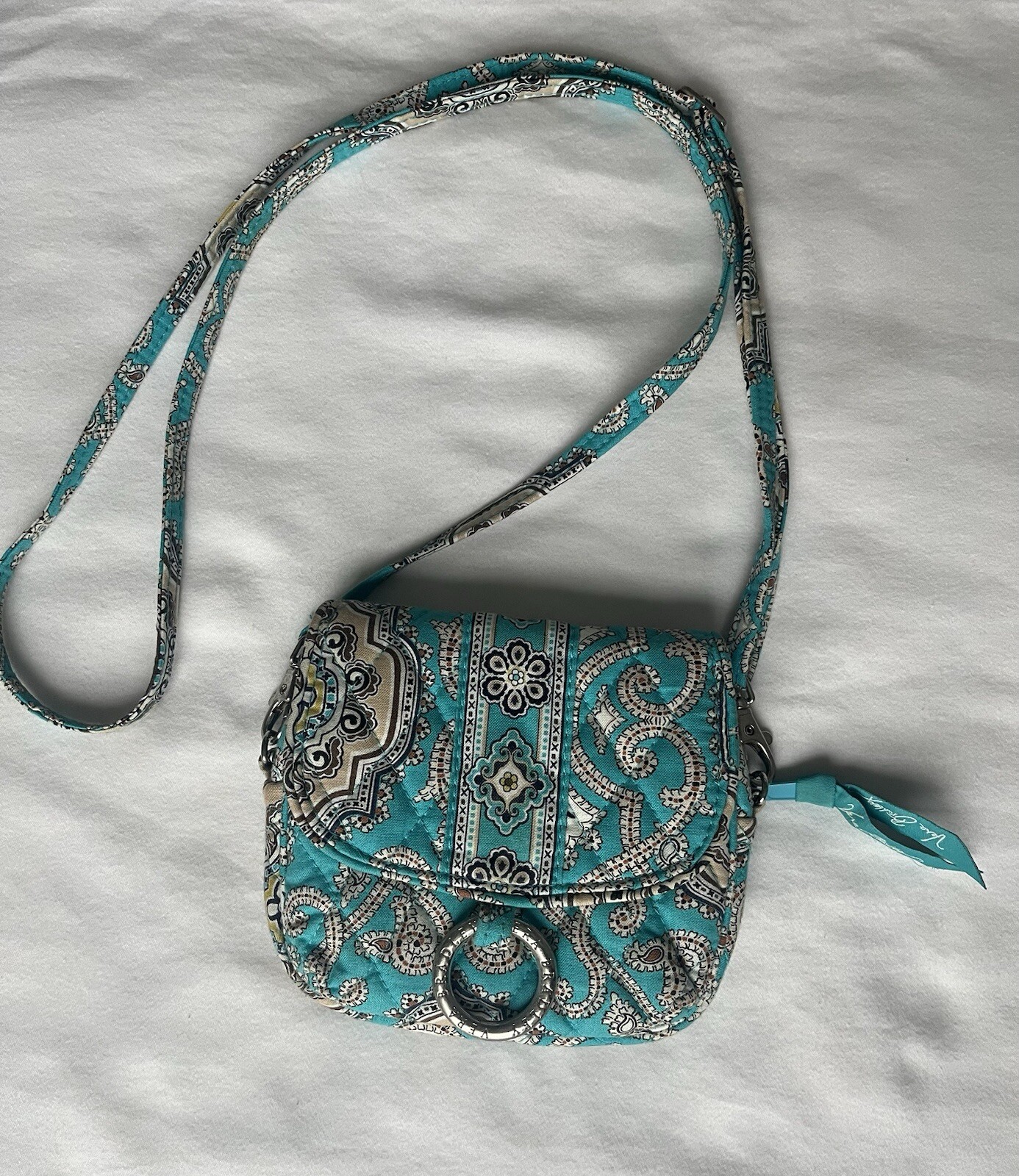 Vera Bradley Teal Cross Body Small Purse 6in X 5in