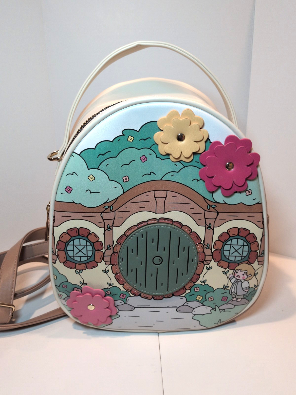 🥔 Bioworld Lord of the Rings Bag End Door Mini Backpack Hobbiton Pre-Owned