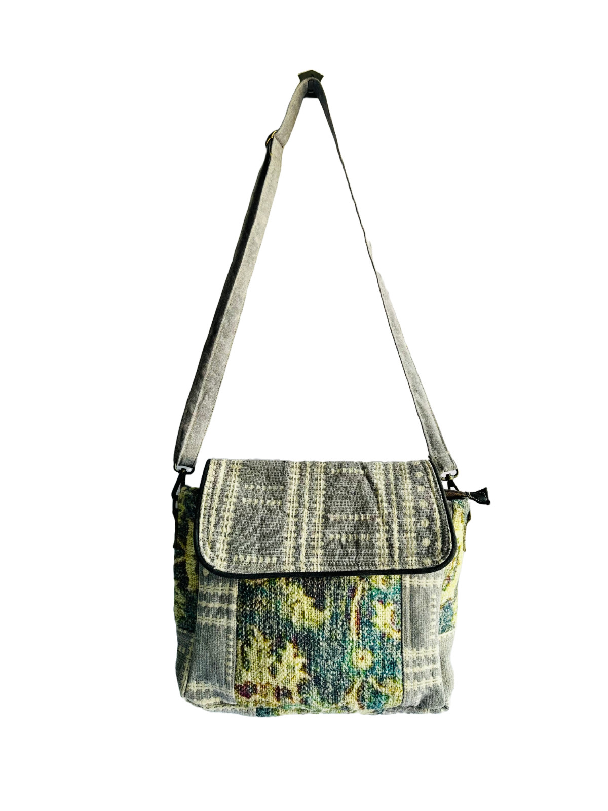 Vintage Distressed Astral Blue Carpet Rug tote Bag Crossbody Laptop Bag