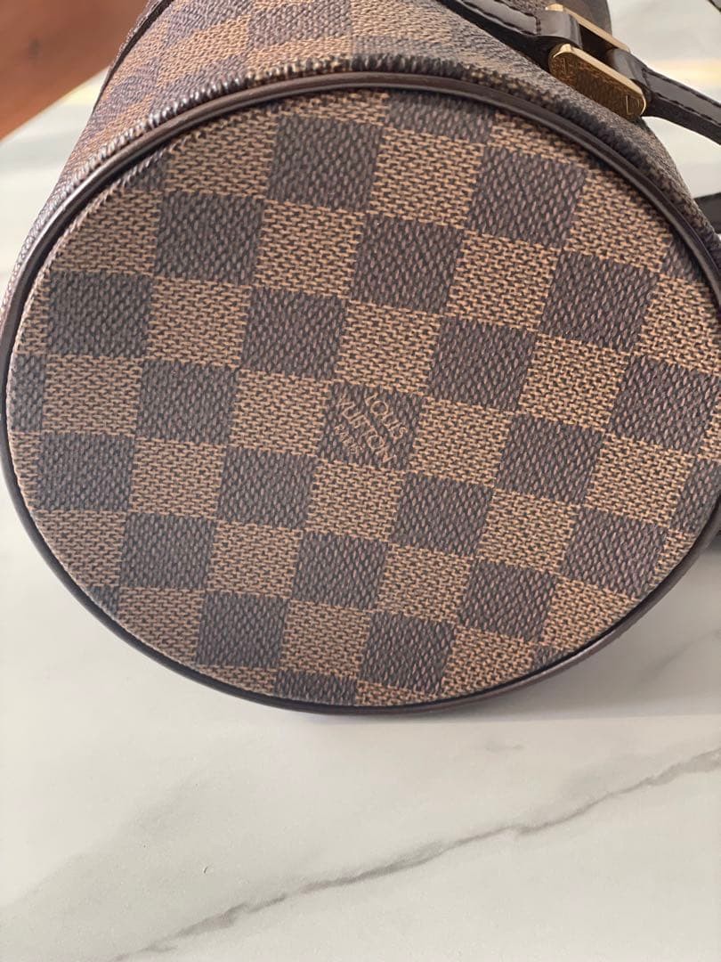 Louis Vuitton Damier Papillon Handbag Brown Canvas Compact Tote Authentic