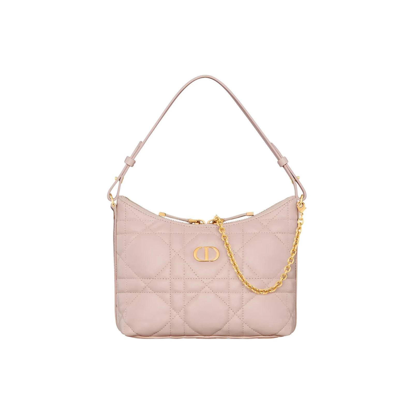 DIOR Miss Caro Gold Chain Leather Handbag Mini Women’s Pink 8.3*2.8*6.7 in
