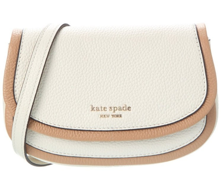 kate spade- Roulette- Small Leather Flap Crossbody- Parchment Multi- NWT- $168
