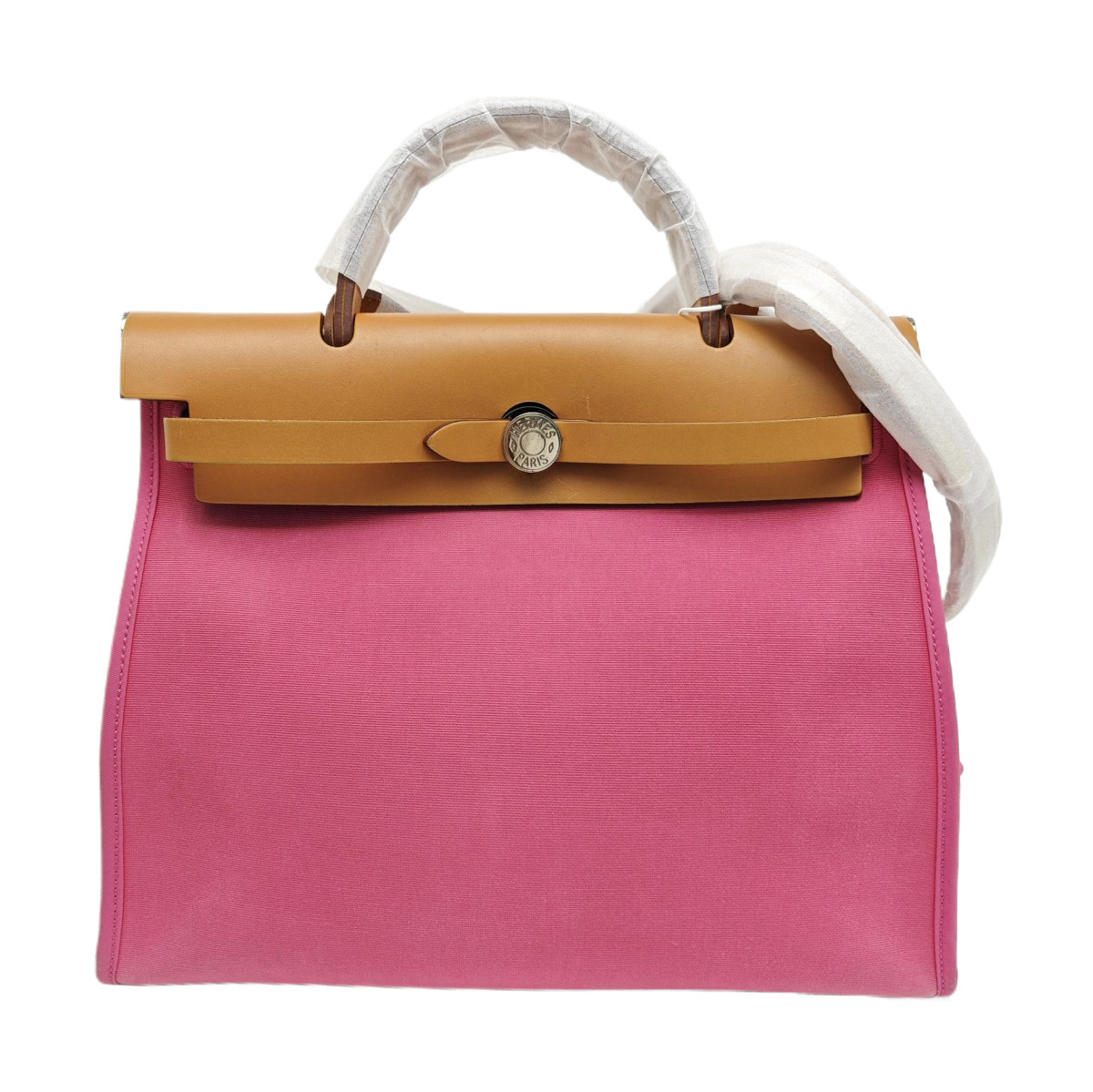 HERMÈS Herbag 31 Magnolia Canvas Shoulder Bag Handbag