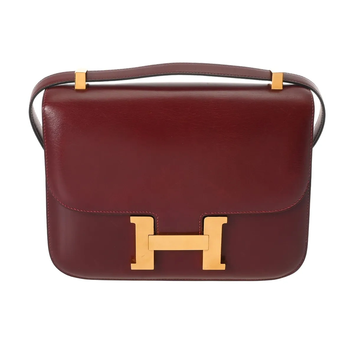 Hermes Constance 23 Shoulder Bag Box Calf Gold #WB645