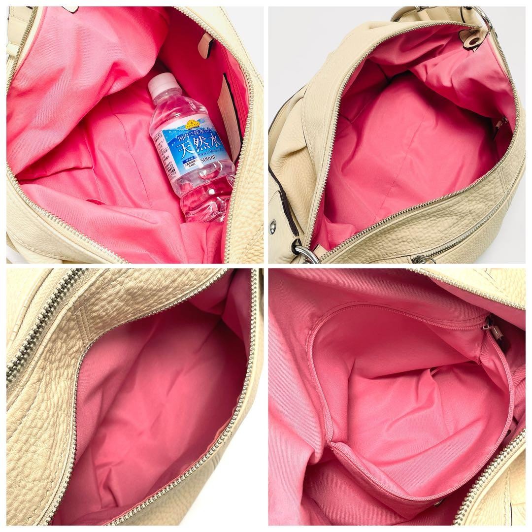 COACH Pleated Leather Hobo One Shoulder Bag