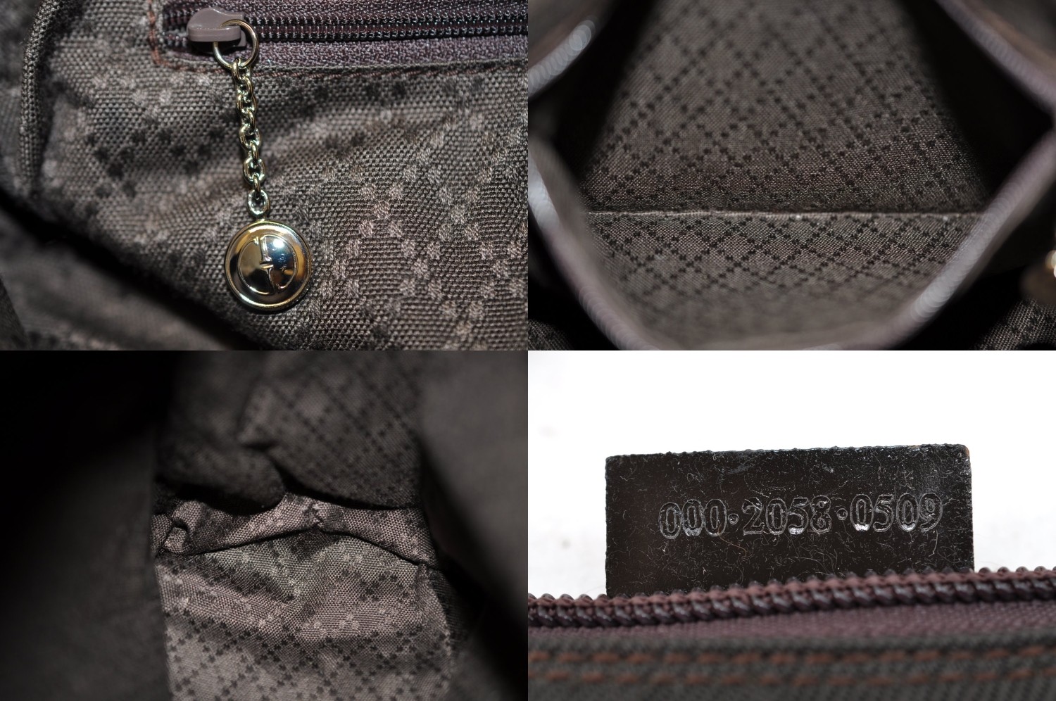 Authentic GUCCI Bamboo 2Way Hand Shoulder Bag Purse Nylon Leather Brown AC032