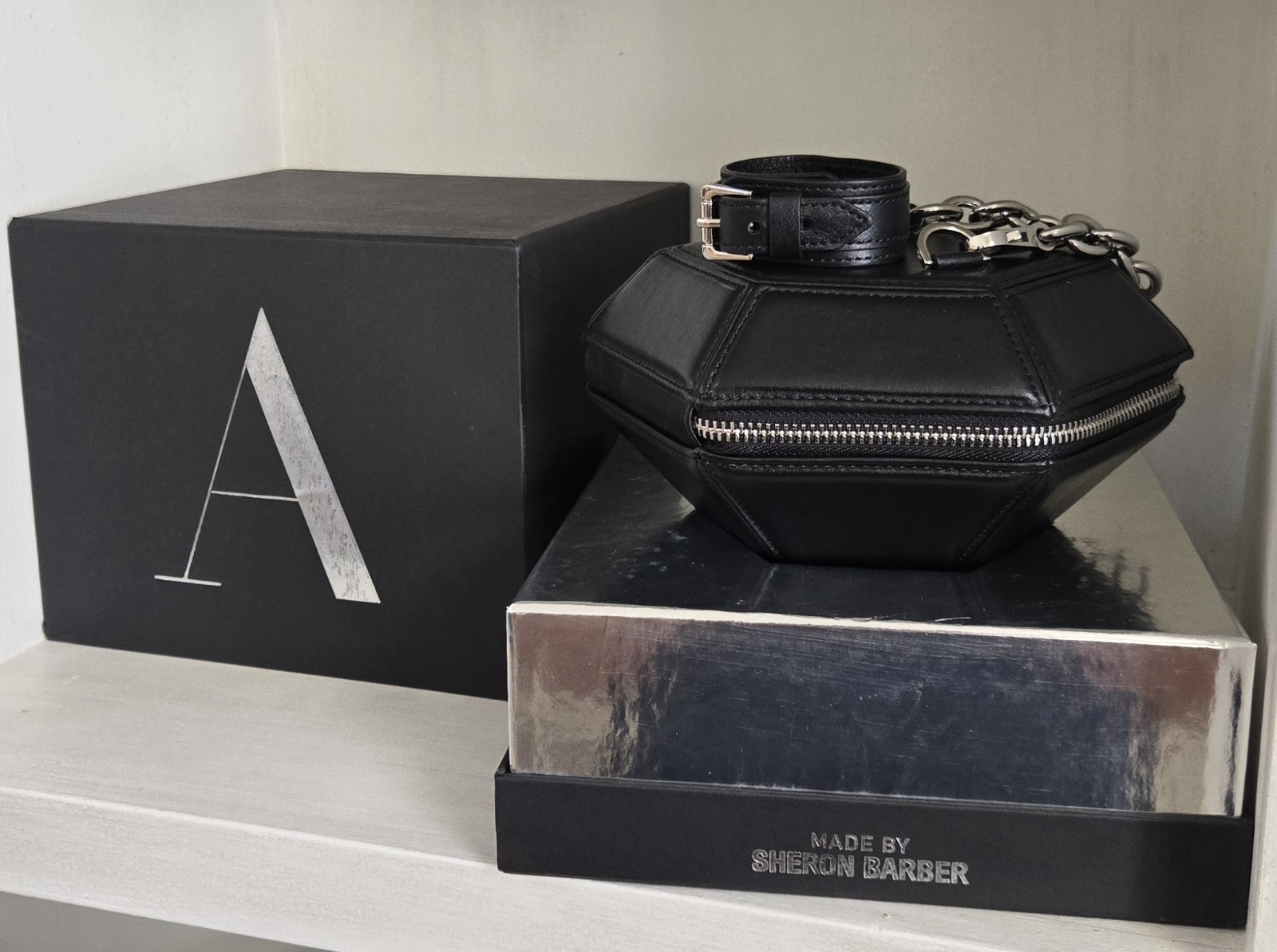 Aleali May and Sheron Barber Collab Carbon Diamond Bag / Purse – New In Box