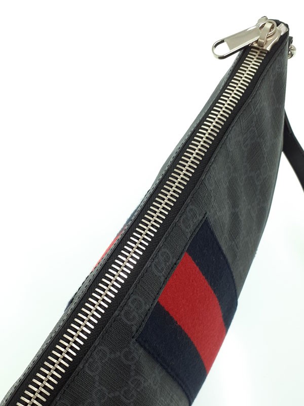 Gucci GG Supreme Canvas Messenger Bag 474139 Black Shoulder Bag Women’s #TB1064