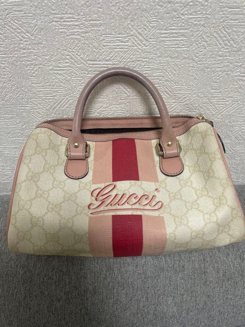 GUCCI Mini Boston Bag Joy Line GG Pattern vintage fashion women traveling rare