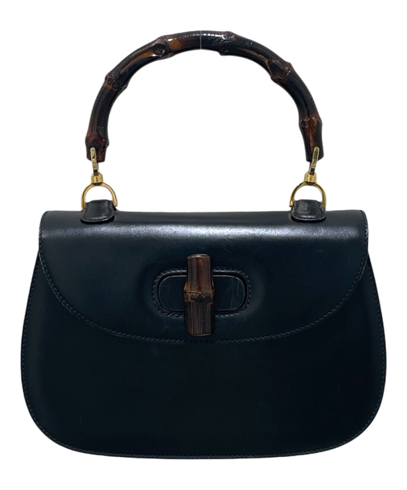 Gucci Bamboo Lock Leather Black Bag #TFB1420