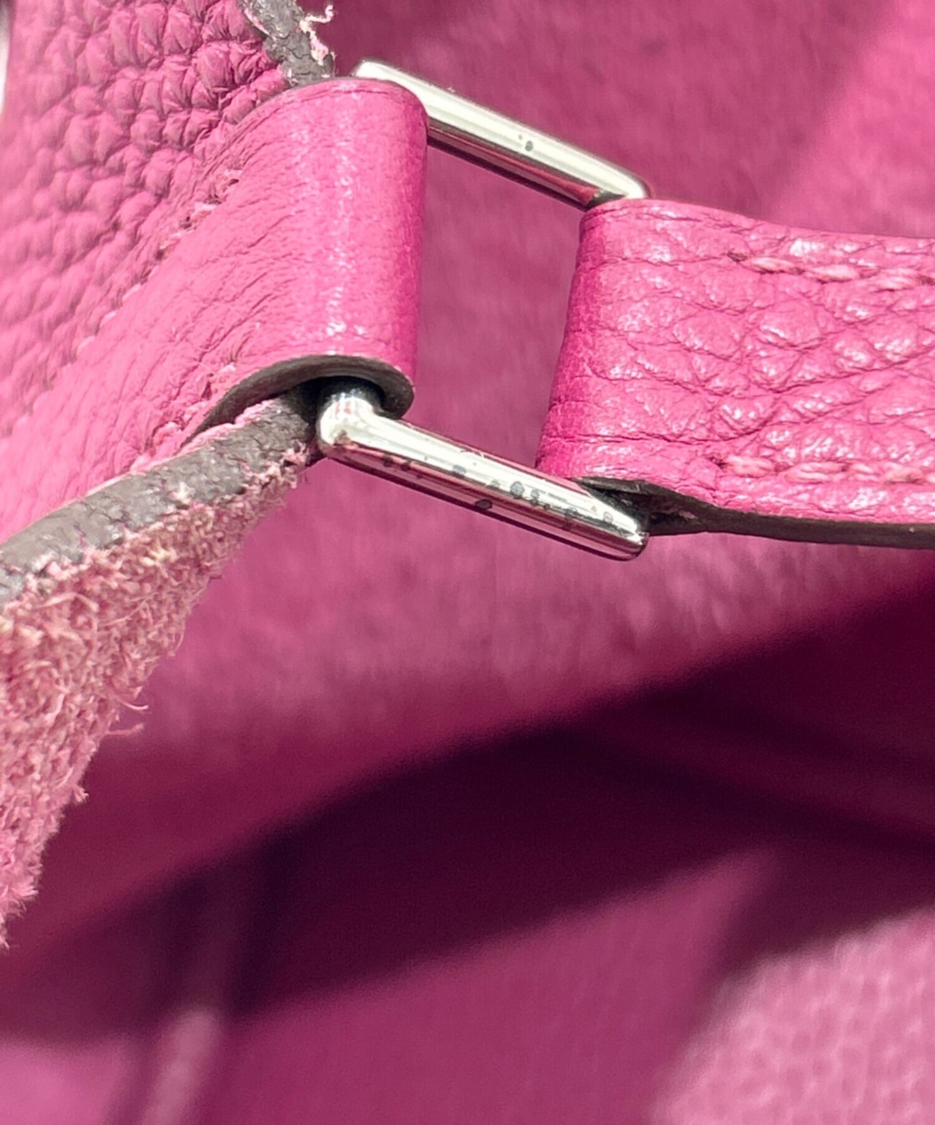 Hermes Picotin Lock PM Taurillon Clemence Pink Bag Silver Hardware 2011 #TFB482