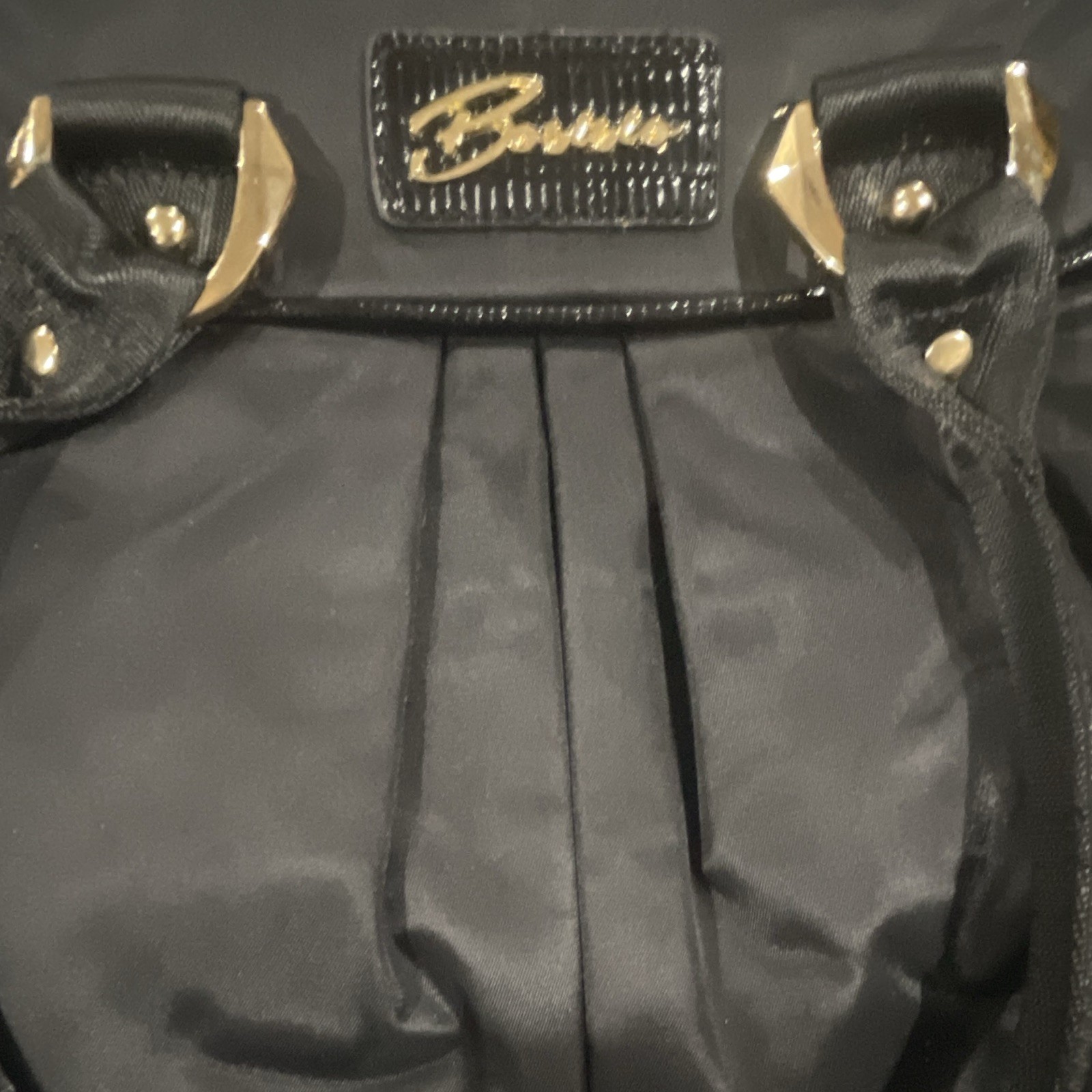 Bosisio Parini Black Pleated Satchel