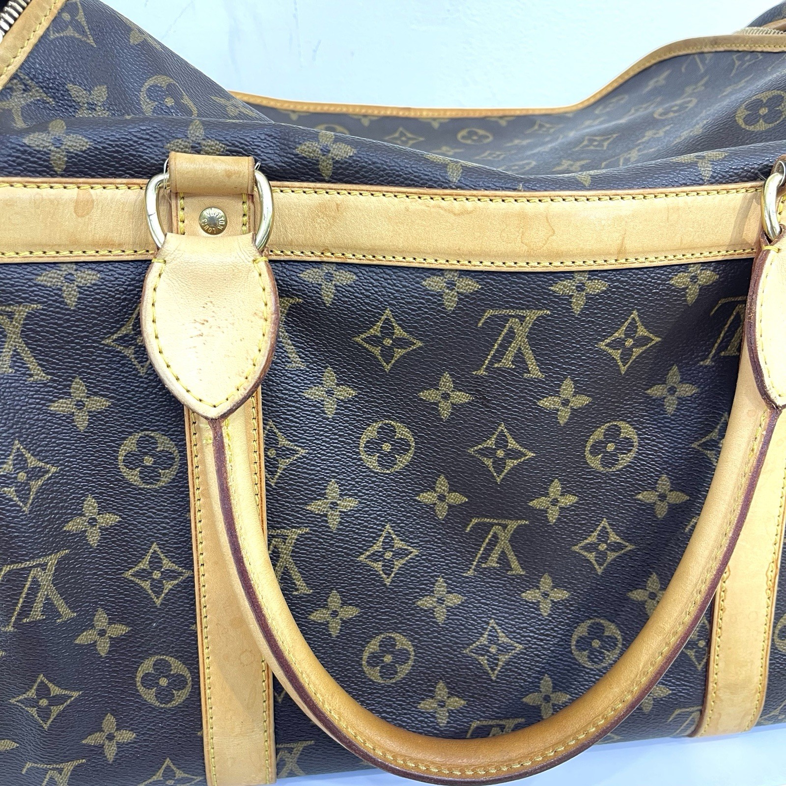 Authentic Louis Vuitton Monogram Sac Chien 40 Pet Carrier Dog Carry