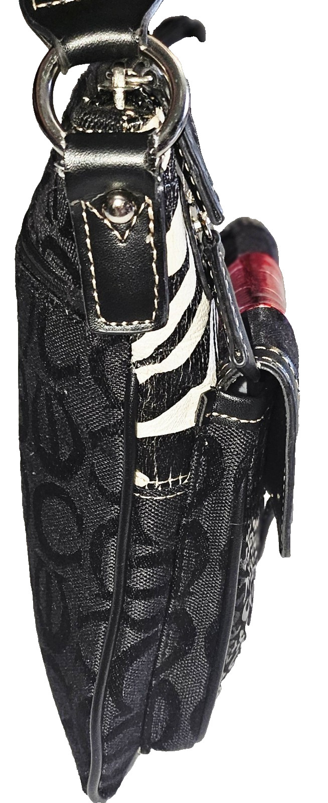 UNBRANDED MULTICOLOR ANIMAL PRINT SMALL CROSSBODY BAG W/ ADJ STRAP BARELY USED