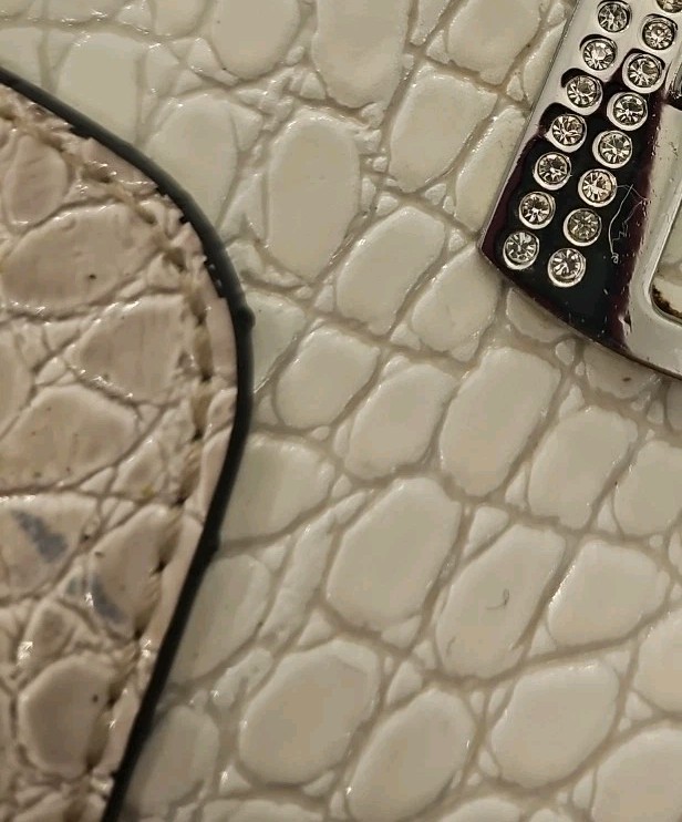 Guess Pink & beige Crossbody Purse Croc Skin Y2K Bling Logo