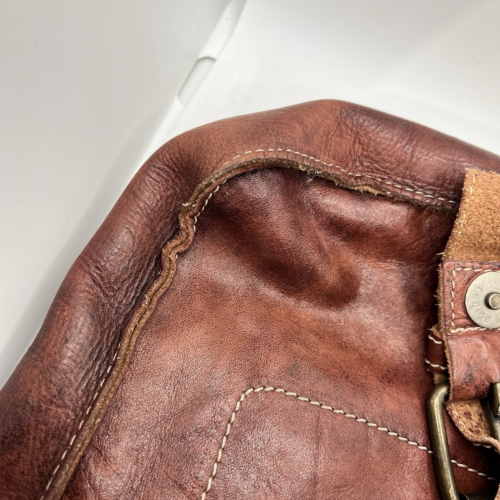 Bed Stu Leather Venice Beach Crossbody Bag Rustic Brown Boho