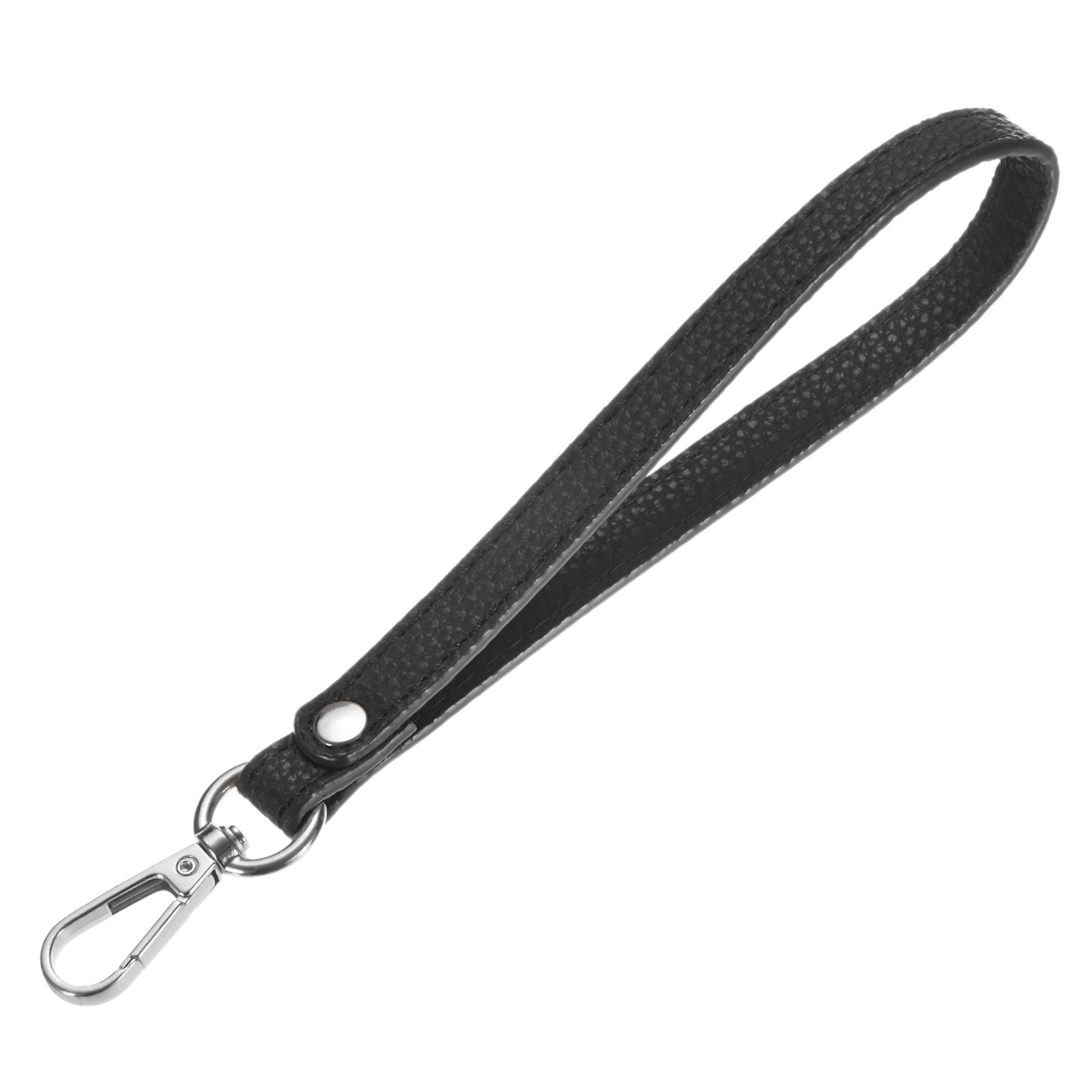 Wristlet Strap [1PCS] – PU Leather Hand Strap – [Black-Silver-8.27In]