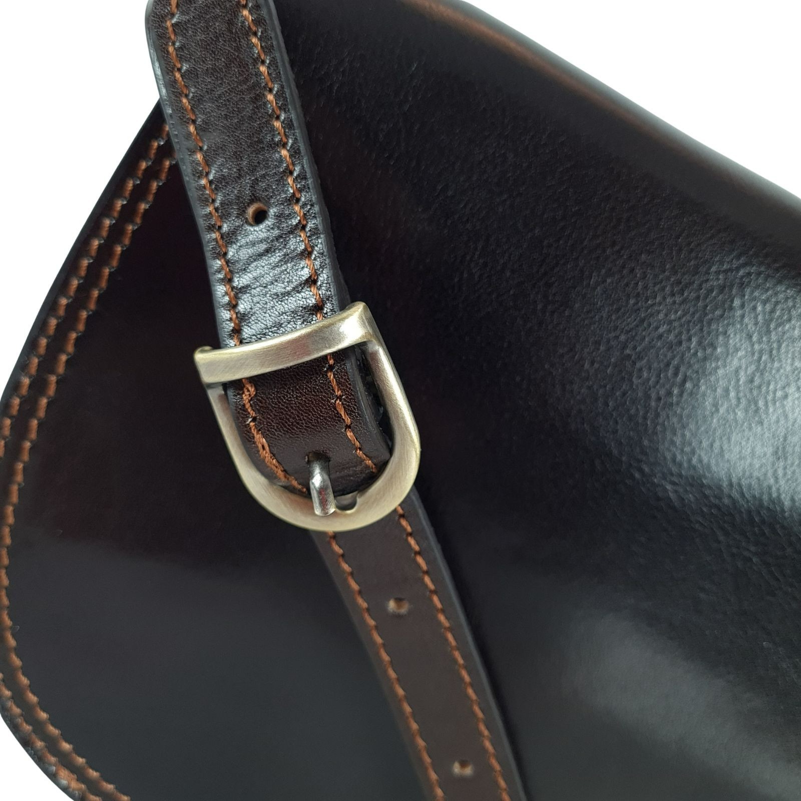 Genuine Leather Crossbody Ladies Saddle Bag Pelle Handmade Italy NEW ORIGINAL BOX
