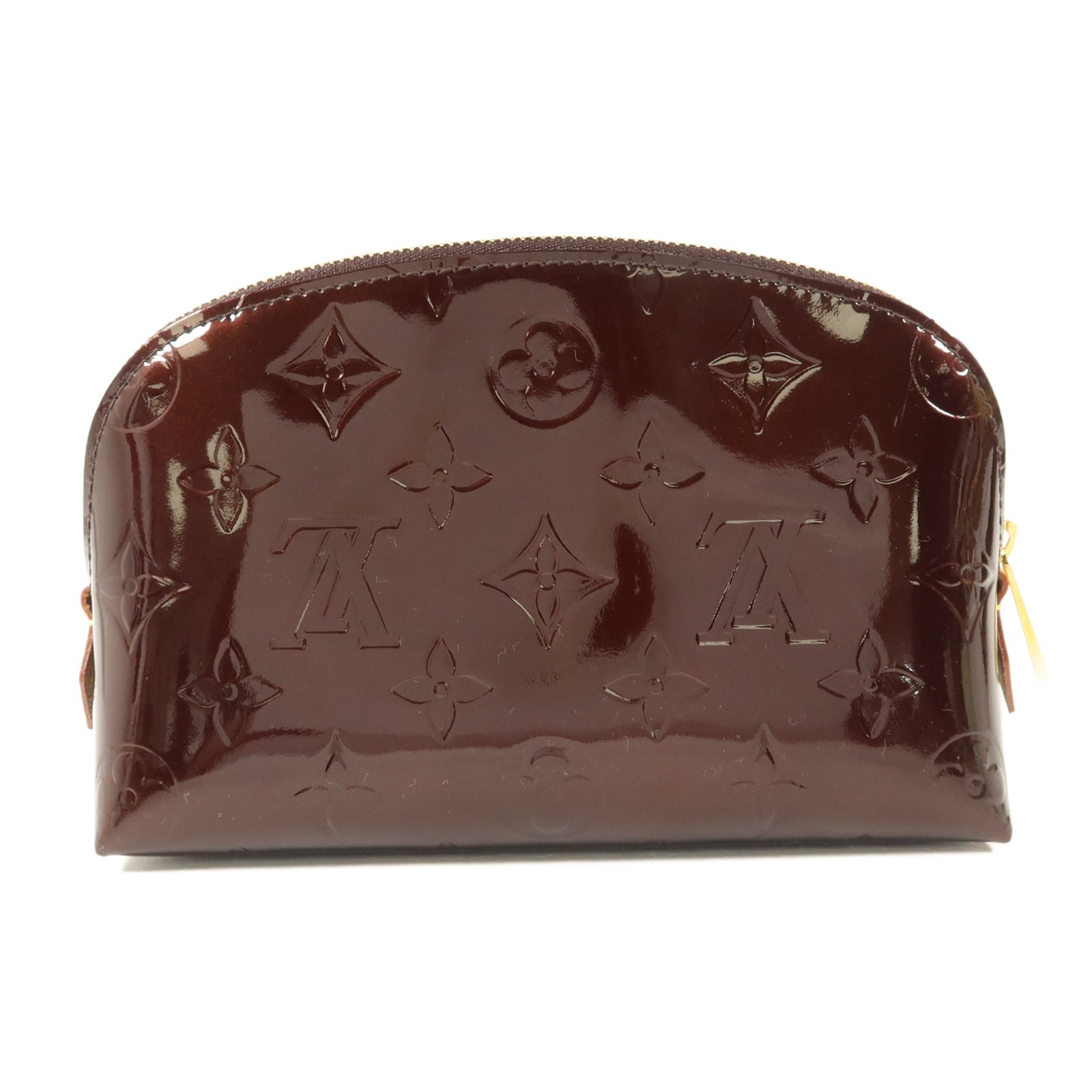 LOUIS VUITTON LV GHW Cosmetic Pouch M91495 Monogram Vernis Red