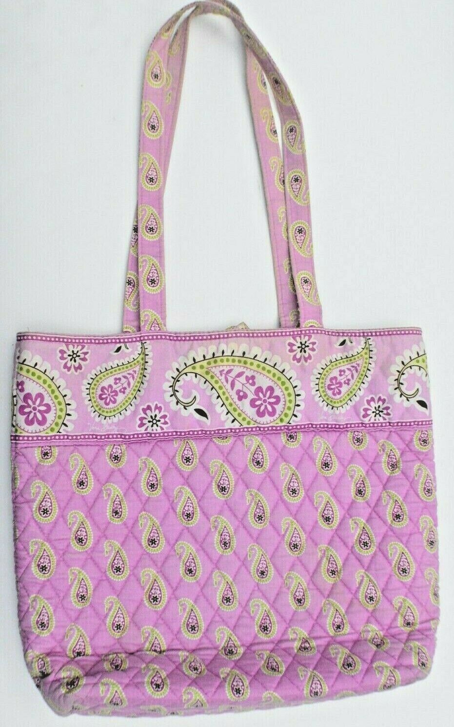 Vera Bradley Hand Bag- 14 3/4″ W x 13″H x 4″D – 2- Handles 26′” L x 3/4″ D