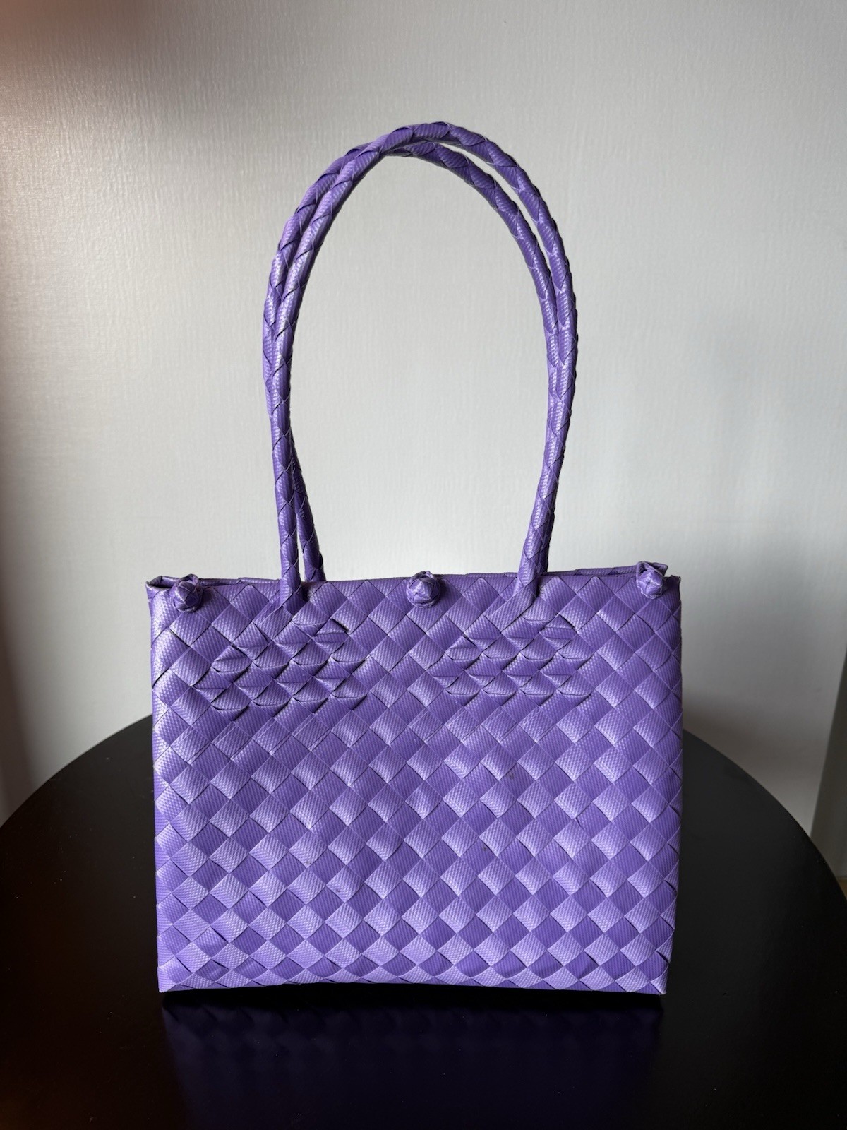 Bayong Bags Plastic Purple Small Philippines Shopping Beach Modern Purse