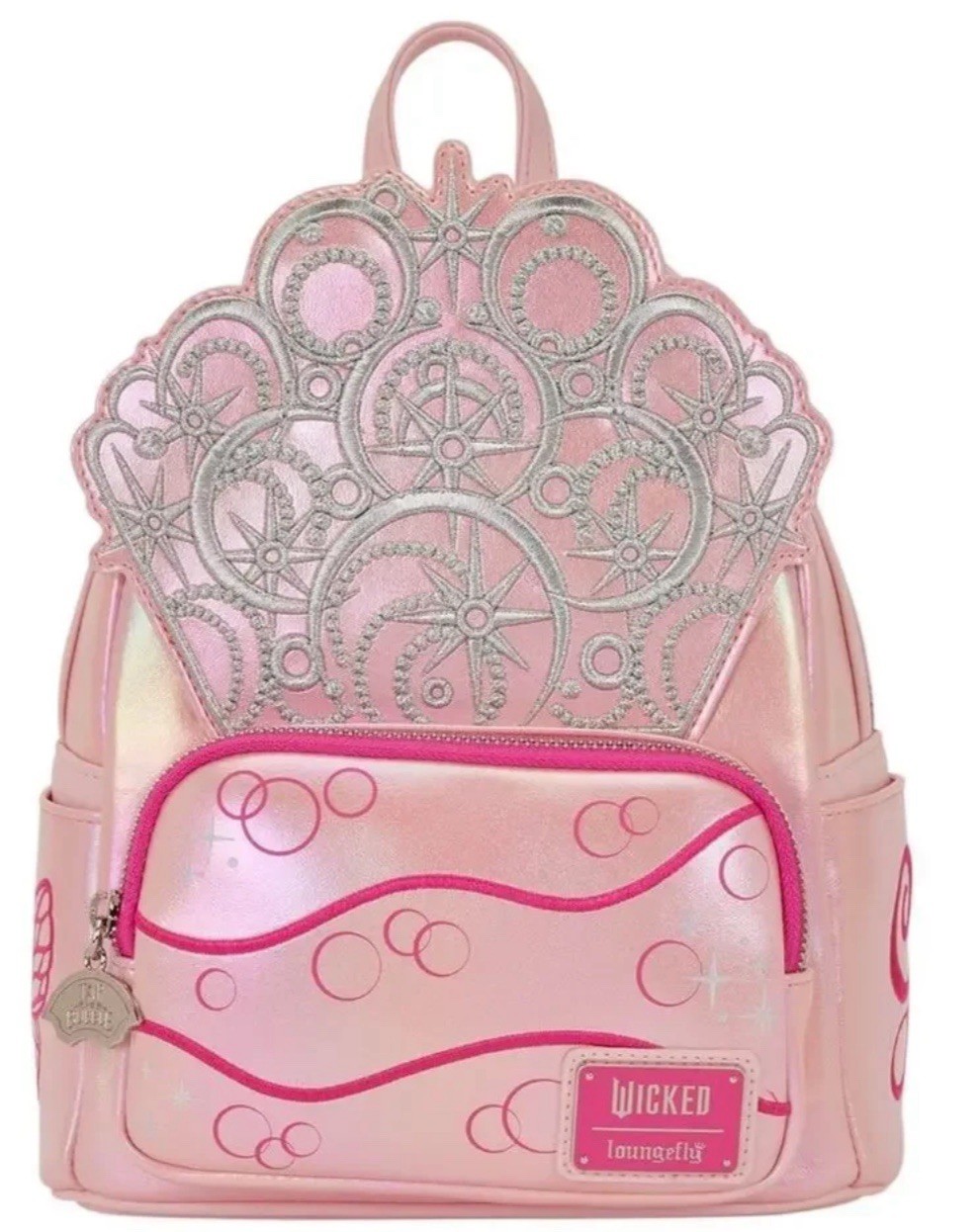 LOUNGEFLY EXCLUSIVE WICKED FOR GOOD GLINDA COSPLAY BACKPACK NWT