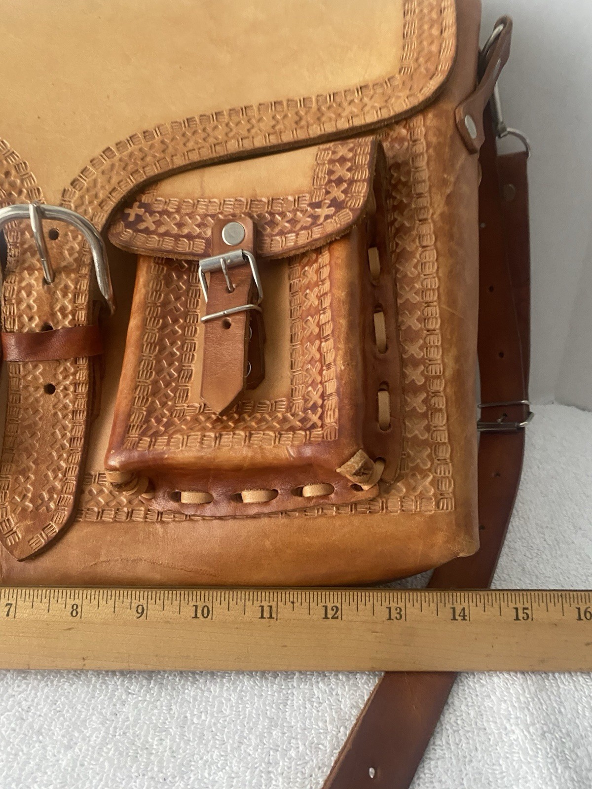 Artisan Genuine Leather Messenger Bag Shoulder Briefcase Laptop Large Unisex